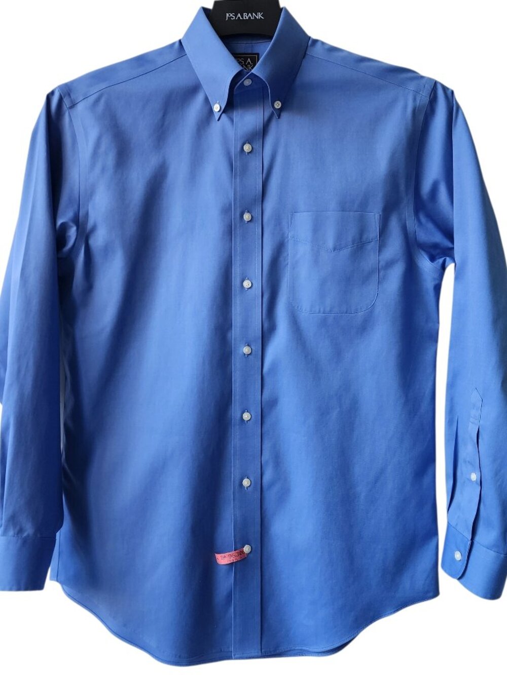 15 34 French Blue Dress Shirt Jos A Bank Traveler Regular Fit Cotton Button Down